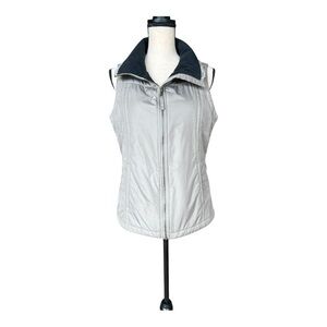Columbia Gray Quilted Vest with High Collar Size M